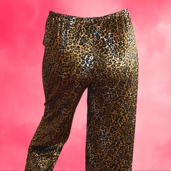 Velour Elastic-Waist Cheetah Pantz - Picture 4 of 4